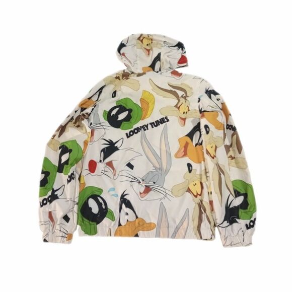 Looney Tunes Character Jacket sz 10/12 Youth Members Only Hooded Windbreaker - Picture 3 of 8